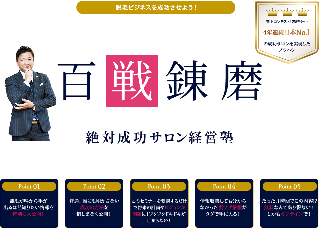 孔明先生の「百戦錬磨シリーズ」ショートセミナーinオンライン