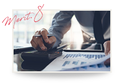 Merit.8 売上の柱として確立することができ安定した経営が可能